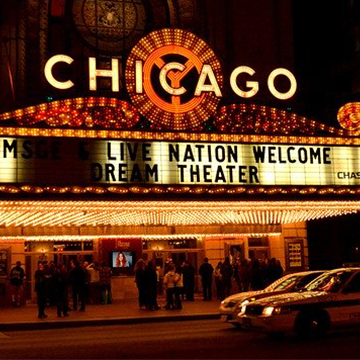 Facade of the Chicago Theater